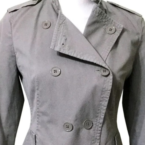 Banana Republic Weekend Peacoat Jacket Grey Size 14 - Picture 5 of 6